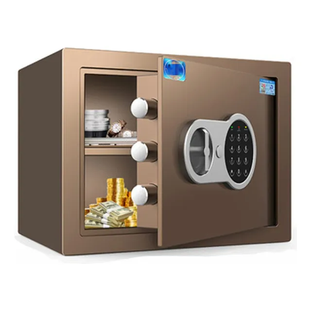 Caja Fuerte Hogar Huella Dactilar Color: Oro1 Tamaño: