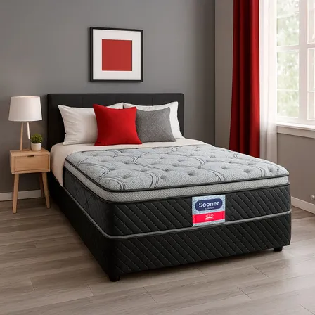 Colchón Matrimonial Ortopédico Atlas | Tecnología Continum Wire Hipoalergénico Y Anti Ácaros | Firmeza Media | Altura 26 Cm Gris Oscuro Colchón Matrimonial Ortopédico Atlas | Tecnología Continum Wire Hipoalergénico Y Anti Ácaros | Firmeza Media | Altura 26 Cm Gris Oscuro