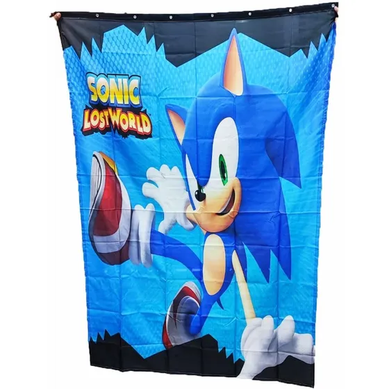 Cortinas De Baño Ducha Con Ganchos Sonic Dragon Ball Z