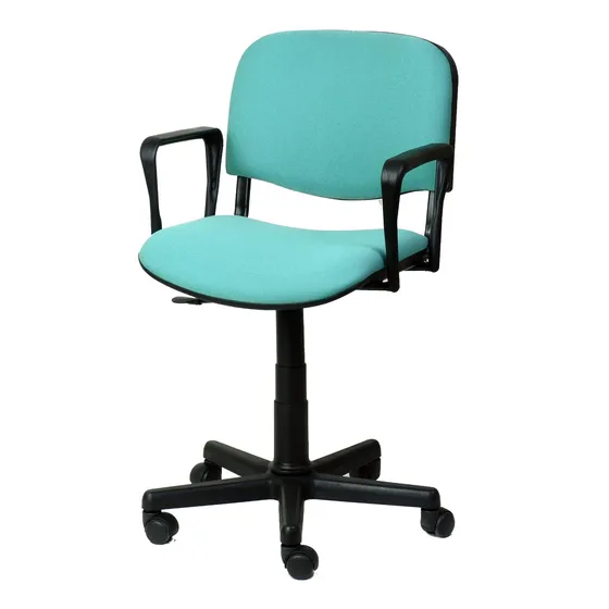 Silla de escritorio Mondo Sedie Iso giratoria ergonómica turquesa con tapizado de tela