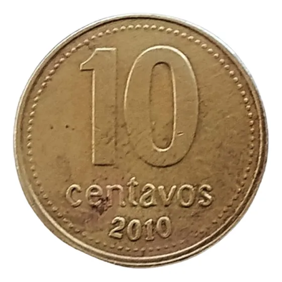 Moneda Argentina 10 Centavos Bronce 2010
