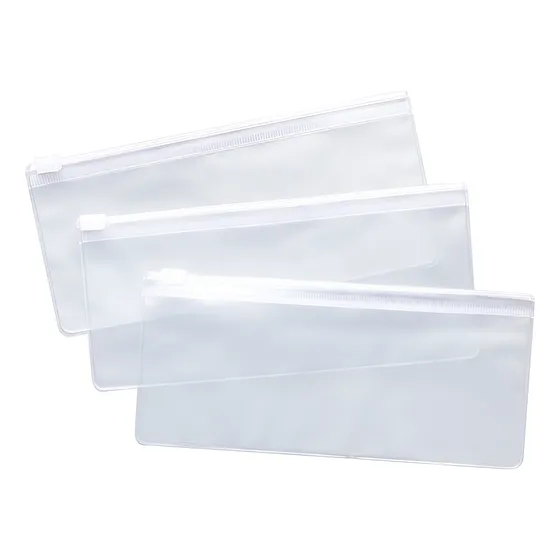 Kit 30 Estojo Zip Zap Multiuso Fosco Ou Transparente Atacado