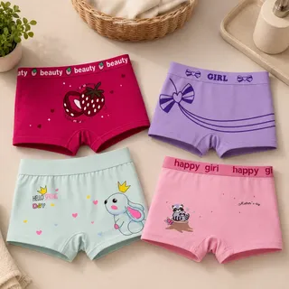 Kit 10 Calcinhas Box Shortinho Infantil Menina 2 A 10 Anos