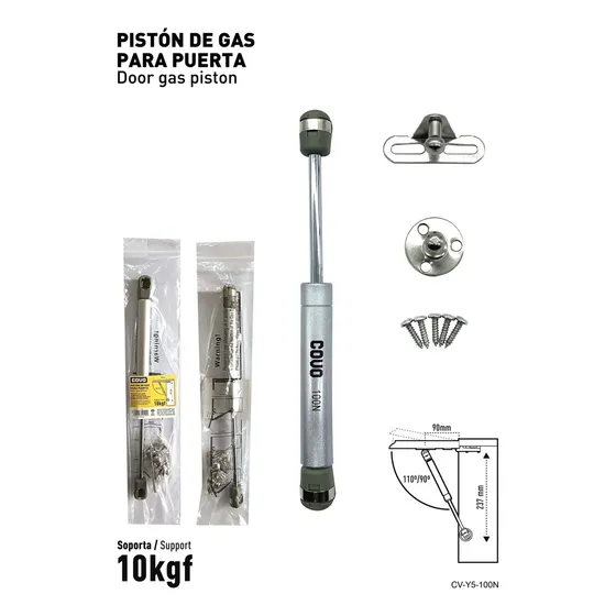 Brazo Gato Hidraulico 10kg Puerta Cocina Gabinete Closet