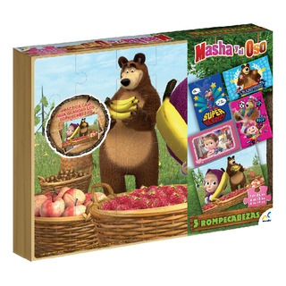 Rompecabezas Novelty 3 En 1 Masha Y El Oso 24 Piezas 3+ Rompecabezas Novelty 3 En 1 Masha Y El Oso 24 Piezas 3+