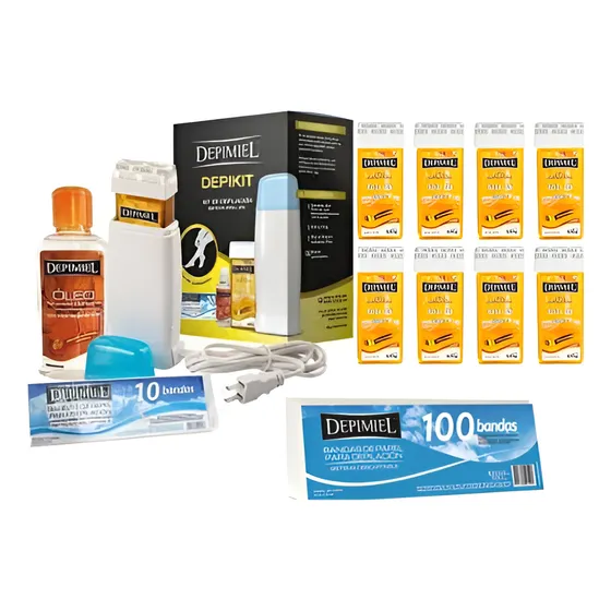 Kit Depilacion Depimiel Depikit+8 Roll On+bandas X 100 