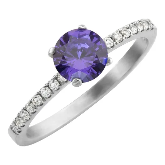 Anillo Cintillo Compromiso Plata 925 Solitario Casamiento 