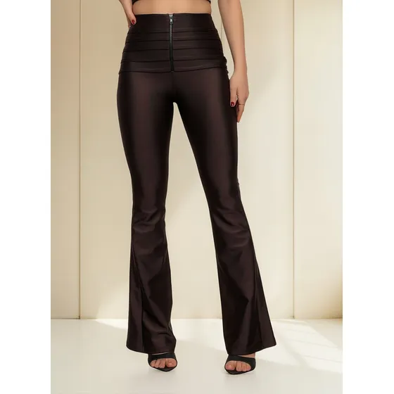 Calça Tecido Prd Premium Modelador Grosso Em Pregas Superior
