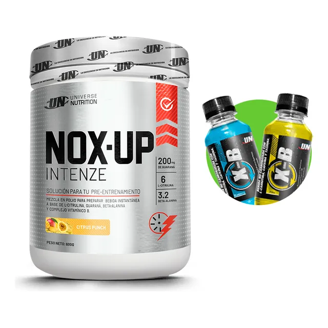 Pre Entreno Nox Up 600gr Citrus Punch Un + Regalo 09