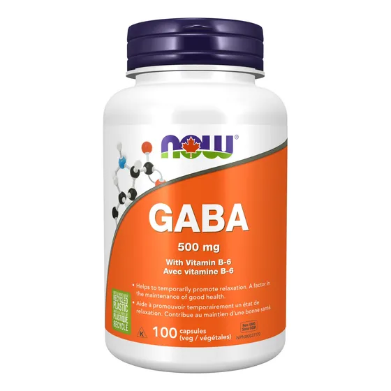 Supplement Now Foods Gaba 500 Mg 100 Cápsulas Vegetarianas
