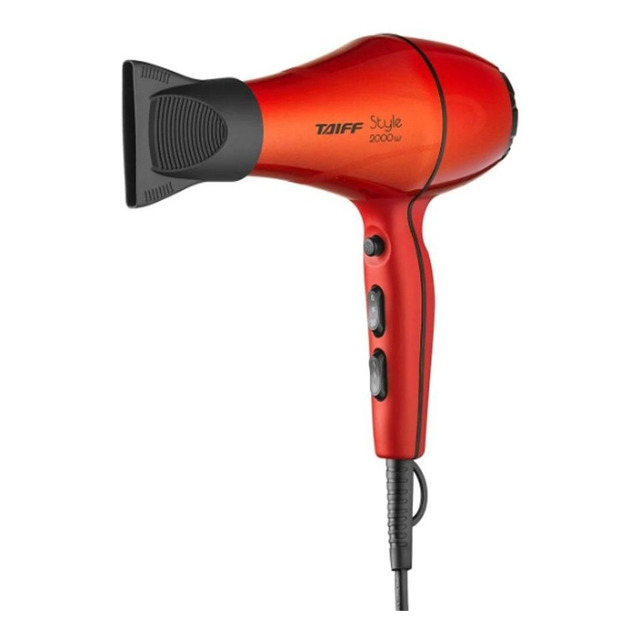 Secador Cabelos Taiff Style Red Jato De Ar Quente E Frio Cor Vermelho 127v Secador Cabelos Taiff Style Red Jato De Ar Quente E Frio Cor Vermelho 127v
