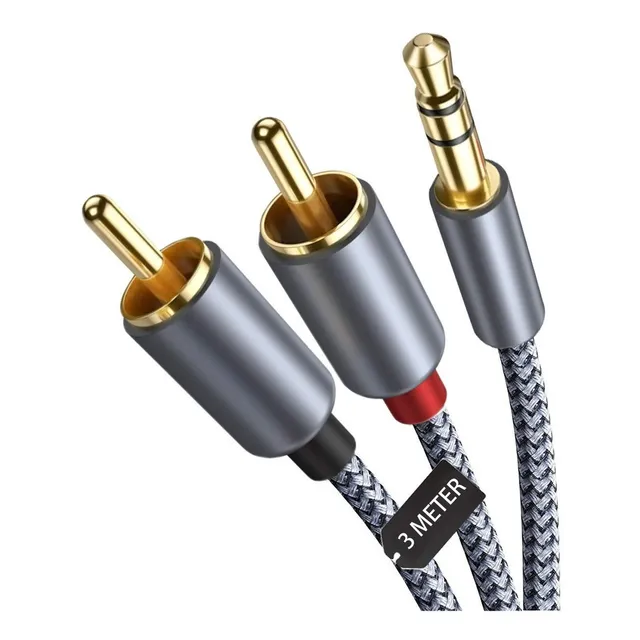 Cable Rca Audio Auxiliar Jack 3.5 Mm Conectores De 3 M