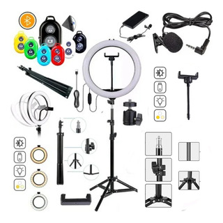 Ringlinght Profissional Iluminador Luz Led Tripe Microfone Ringlinght Profissional Iluminador Luz Led Tripe Microfone