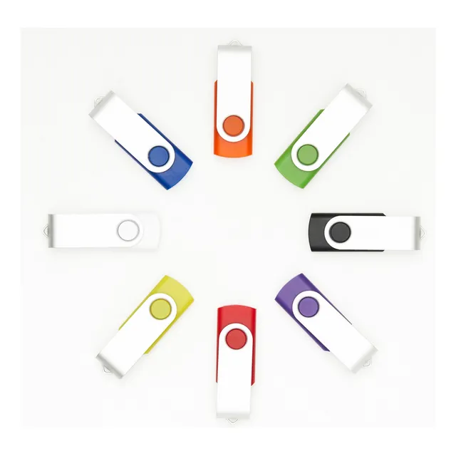 Zy 10 Unidades De Pen Drives Usb 2.0 De 2 Gb En 5 Colores