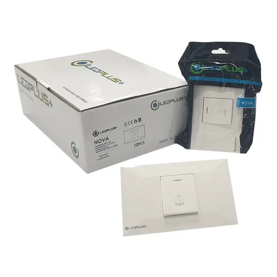 Pulsador Timbre Para Exterior Blanco Nova Led Plus