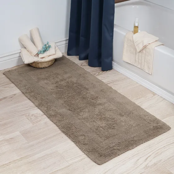 Tapete Baño Larga Reversible 100% Algodon
