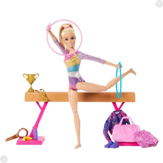 Boneca Barbie Profissões Ginasta Loira Hrg52 Mattel