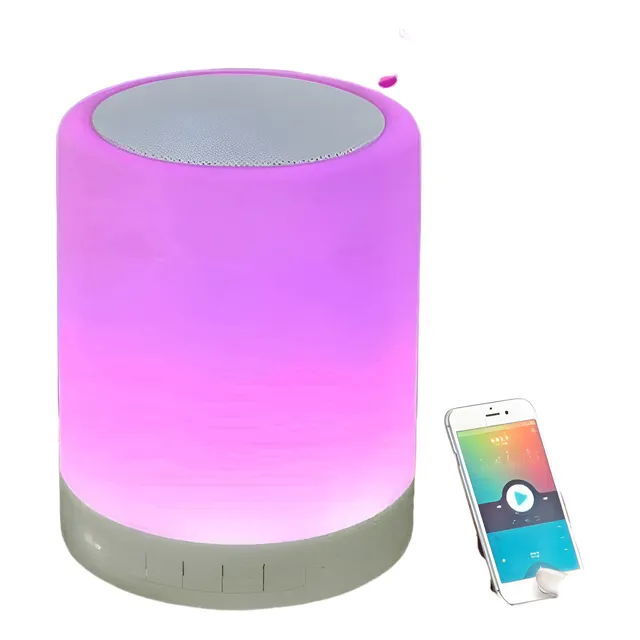 Lampara Touch Parlante Rgb Conexión Usb Con Bateria