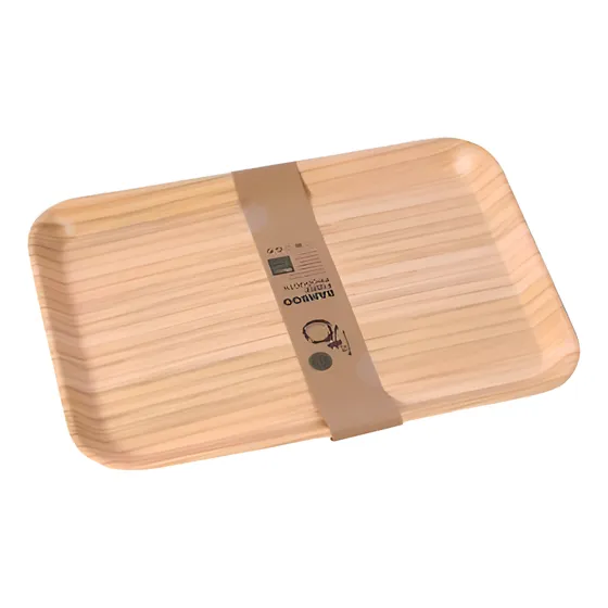 Bandeja Madera Bambu 43x32 Cm Grande Rectangular Melamina