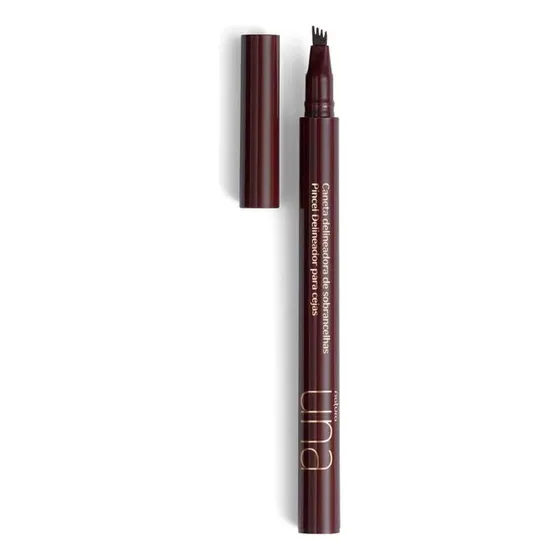 Natura Pincel Delineador Para Cejas Una Efecto Microblanding Color Marrón Claro