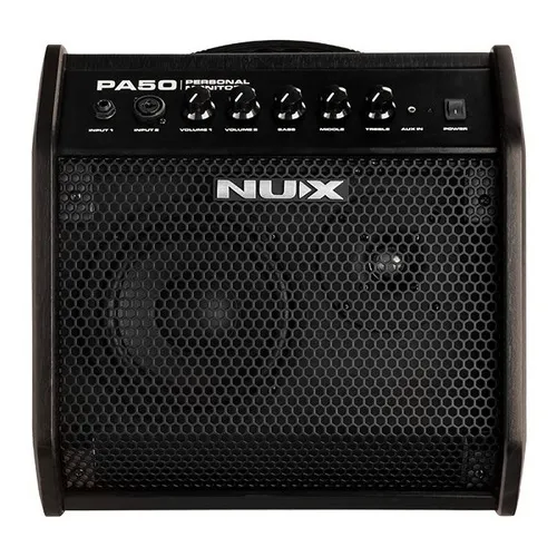 Amplificador Monitor De Guitarra 50w Nux Pa50 2 Canales Color Negro
