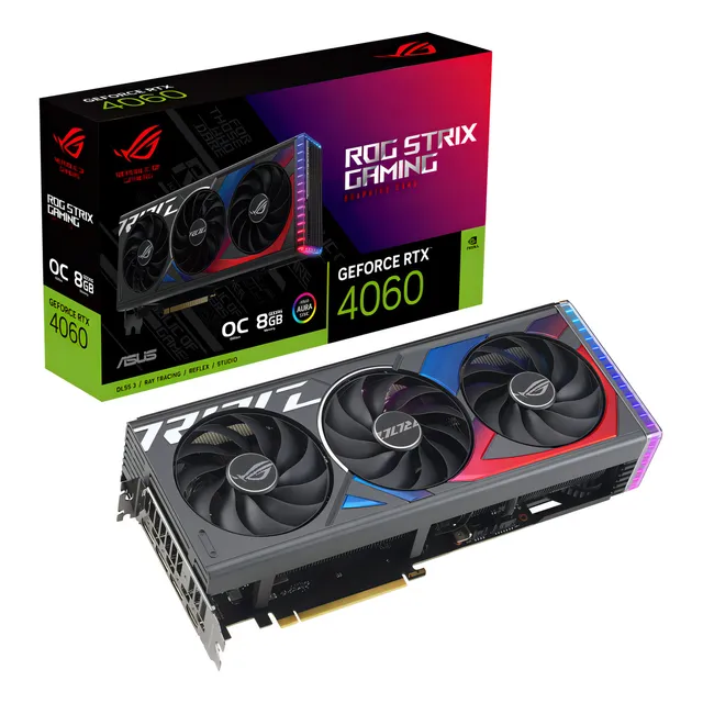 Tarjeta de video Nvidia Asus ROG Strix GeForce RTX 40 Series RTX 4060 OC Edition 8GB