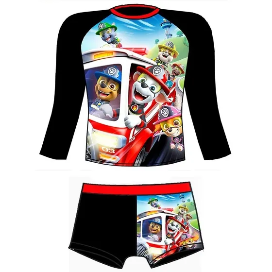 Conjunto Traje De Baño De Paw Patrol Con Proteccion Uv