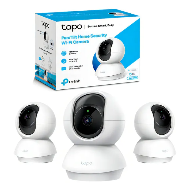 Cámara de seguridad TP-Link Tapo C200 V1 Tapo Smart con resolución 2MP visión nocturna incluida color blanco