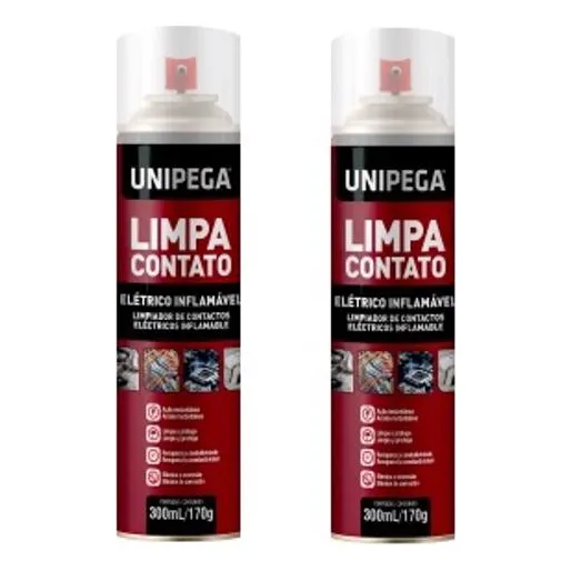 2 Pç Limpa Contato Eletrico Placa Circuito 300ml Unipega