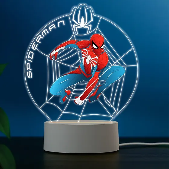 Luminária Uv Homem Aranha ,super Heróis