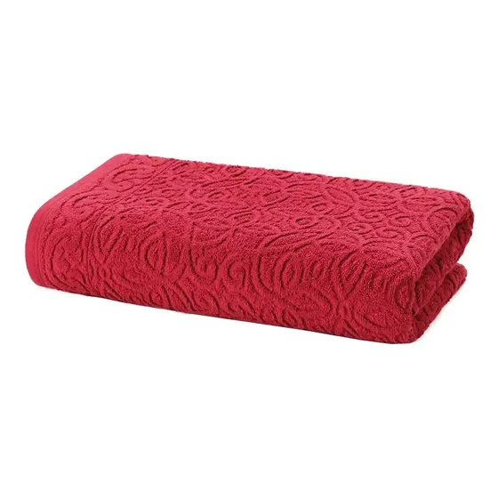 Toalla Toallon Baño 140 X 70 Cm Provenca Dohler Algodón Color Bordó