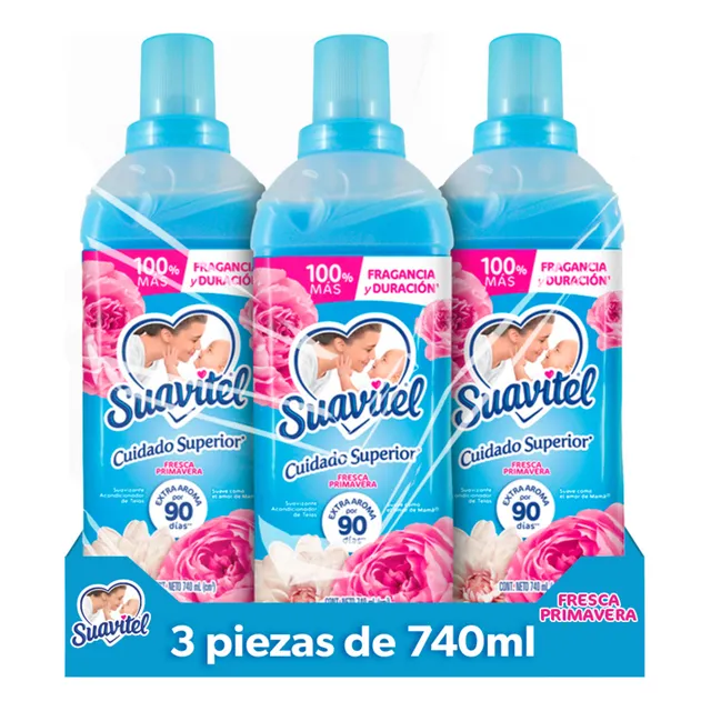 Pack Suavizante Suavitel Cuidado Superior Primavera 3x740ml