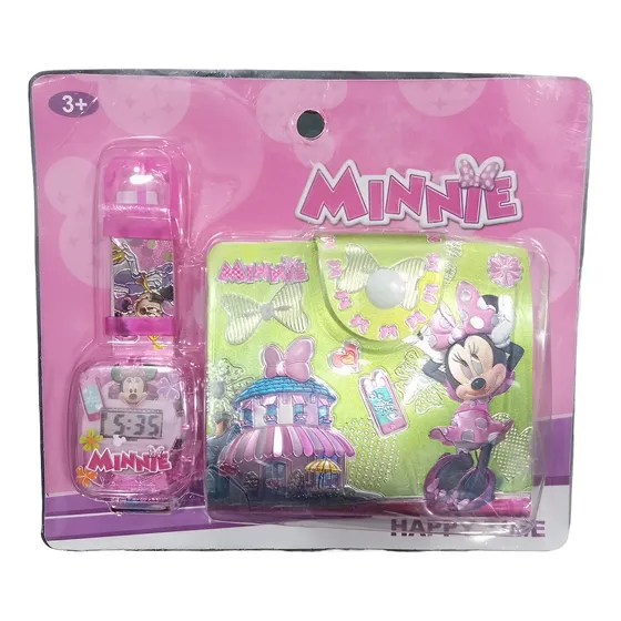 Monedero Con Reloj Para Niñas Con Personajes Animados
