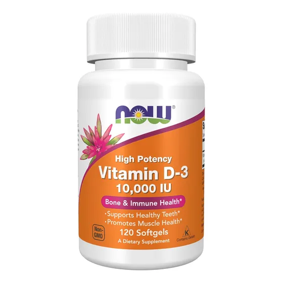 Vitamina D3 120 Capsulas 10000 Ui Marca Now