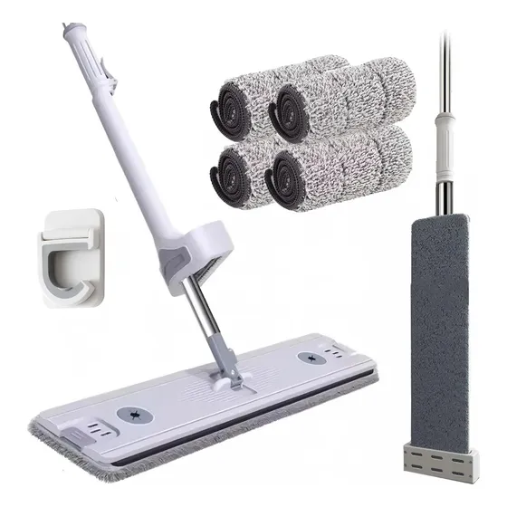 Trapeador De Microfibra ,spin 360°mágico Mop Con 4 Repuestos
