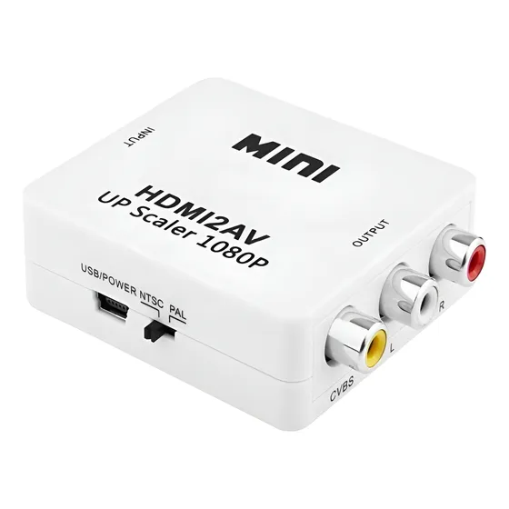 Conversor Hdmi A Rca Av Adaptador Tv Tubo Convertidor 1080