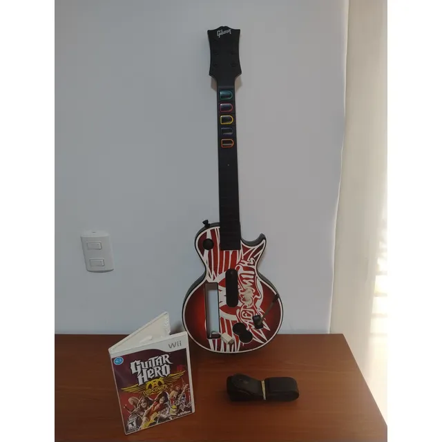 Guitarra Wii Aerosmith+juego Pack Doble Guitar Hero Gh Wiiu