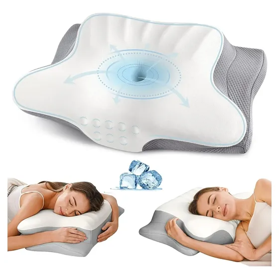 Almohada Ortopédica Cojín Cuello Memory Foam Cervical