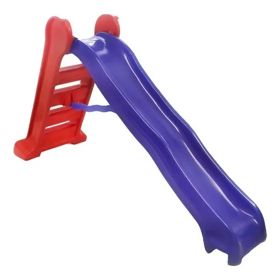 Escorregador Infantil Grande 4 Degraus Parque Cor Vermelho Valentina Brinquedos