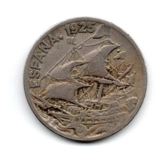 España Moneda 25 Centimos 1925 Km#740