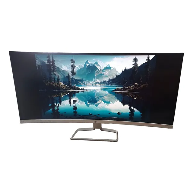 Monitor Curvo Hp 34f, 3440 X 1440, Color Plateado