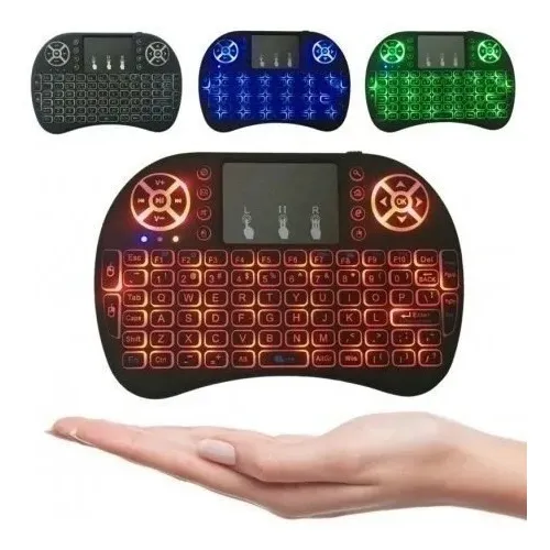 Mini Teclado Inalámbrico Airmouse Android Smart Tv Iluminado