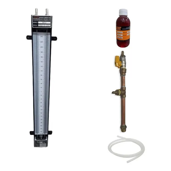 Kit Manômetro Coluna D'água 1000mmca Teste Gás Kit Completo