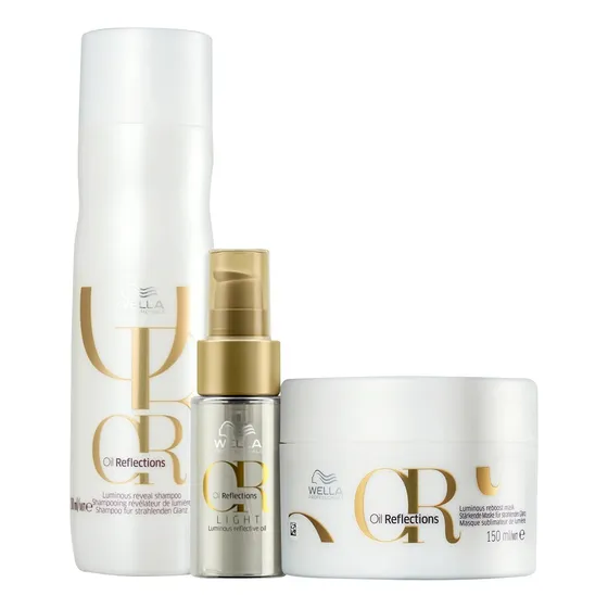 Wella Oil Reflections Sh250ml + Másc150ml + Óleo Light 30ml