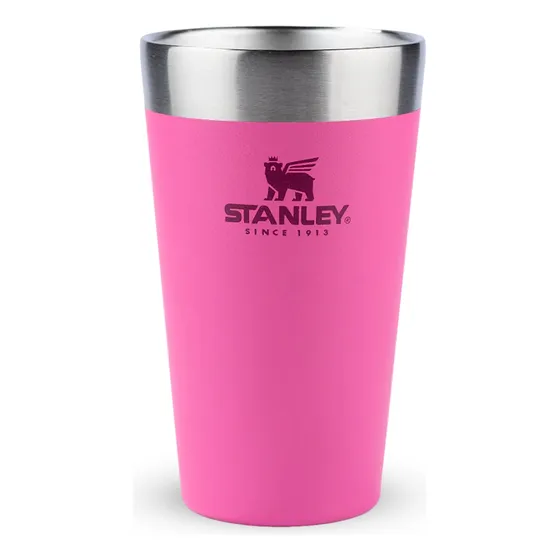 Copo térmico Stanley Pinta liso color Azalea 473mL