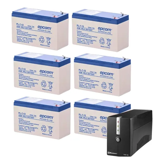 6 Piezas Reemplazo No Break Pl1270 F1 12v 7ah Epcom