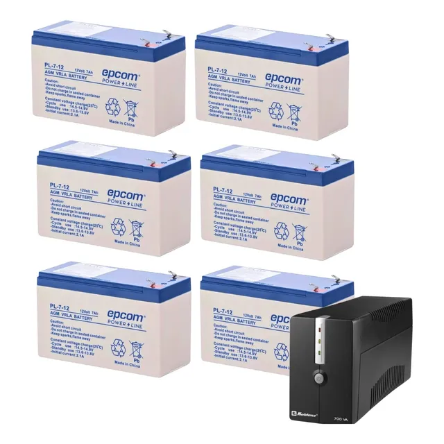 6 Piezas Reemplazo No Break Pl1270 F1 12v 7ah Epcom