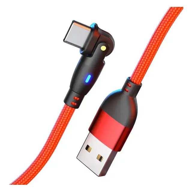 Cable Usb A Usb-c Carga Rápida 3a 18w 2 Metros 180º Colores