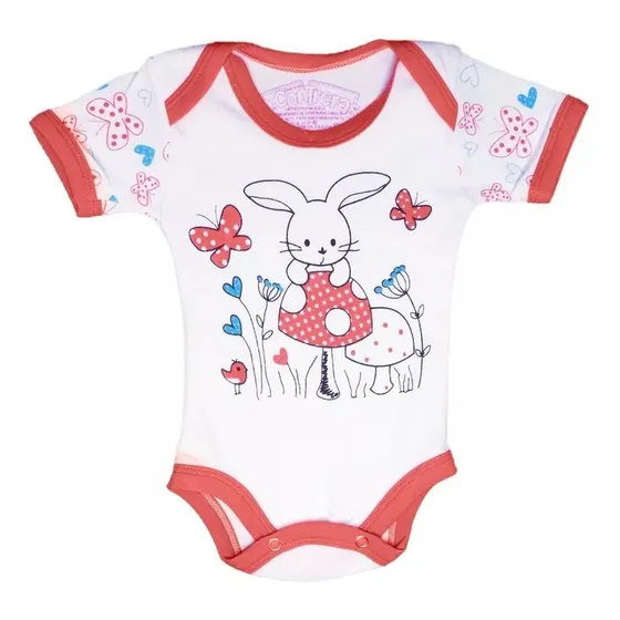 Body Para Niña Manga Corta De Conejo Creaciones J.d.