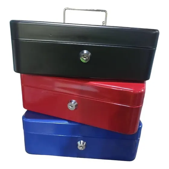 Caja Chica Metálica Seguridad Con Llaves 25x20x9cm.